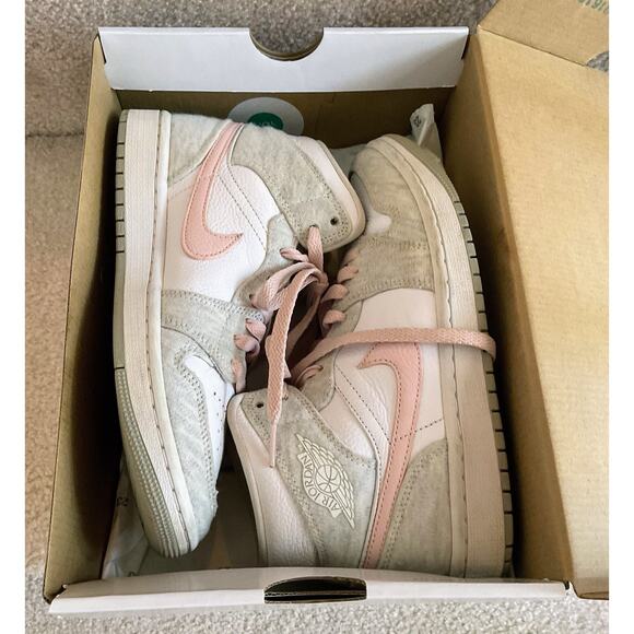 Nike Air Jordan 1 Mid SE Lt Iron Ore DN4045-001 Women Sz 7.5 Orig.Box Authentic - Picture 4 of 16